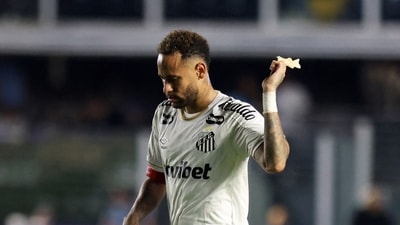Neymar looked dejected after the match. (REUTERS)