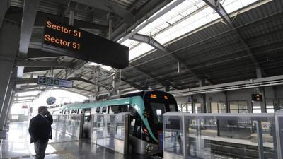 Started on January 25, 2019, the 29.7-km long Aqua Line comprises of 21 stations and connects Noida Sector 51 to Depot Station in Greater Noida. (HT Archive)
