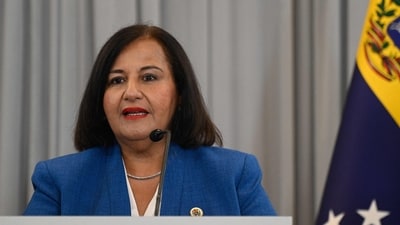 Opposition delegation head Dinorah Figuera delivers a joint statement following the signing of an agreement at the closing of the third round of political dialogue talks at the Melia Hotel in Caracas on October 21, 2026. Venezuela's interim government and the opposition on Wednesday reaffirmed their commitment to holding presidential elections in the country under Washington-backed talks, the opposition said after a third round of negotiations. (Photo by Federico PARRA / AFP) (AFP) Opposition delegation head Dinorah Figuera delivers a joint statement following the signing of an agreement at the closing of the third round of political dialogue talks at the Melia Hotel in Caracas on October 21, 2026. Venezuela's interim government and the opposition on Wednesday reaffirmed their commitment to holding presidential elections in the country under Washington-backed talks, the opposition said after a third round of negotiations. (Photo by Federico PARRA / AFP) (AFP)