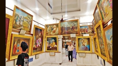 With 145 portraits inducted over the past decade alone, the museum’s collection now exceeds 900 works. (Sameer Sehgal/HT) With 145 portraits inducted over the past decade alone, the museum’s collection now exceeds 900 works. (Sameer Sehgal/HT)