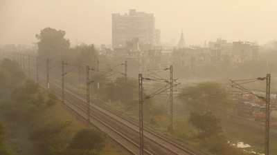 Gurugram recorded an annual PM10 of 164.9 µg/m³ in 2026 (as on October 23) against the prescribed annual limit of 60 µg/m³. (PTI) Gurugram recorded an annual PM10 of 164.9 µg/m³ in 2026 (as on October 23) against the prescribed annual limit of 60 µg/m³. (PTI)