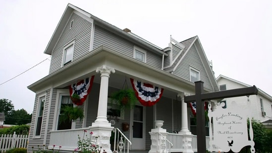 Neil Armstrong built model aeroplanes in his childhood home in Ohio. (David Howells/Corbis via Getty)