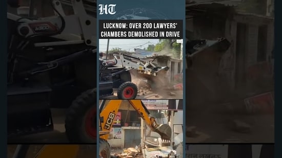 Lucknow Civic Body Demolishes 200+ Illegally Built Lawyers' Chambers After High Court Order