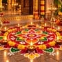 <p>పూల ముగ్గులు, దీపాలంకరణ<br>ప్రధాన ద్వారం ఎదురుగా పూల ముగ్గులు వేయండి. చాలా అద్భుతంగా ఉంటుంది. నెక్స్ట్ లెవెల్‌లో ఉంటుంది. అలాగే దీపాలను కూడా అందంగా ఈ విధంగా పెడితే బాగుంటుంది.</p>