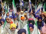 Amritsar, Oct 19 (ANI): Kisan Mazdoor Sangharsh Committee (KMSC) members and supporters stage a protest against the drug menace and the killing of anti-drug activist Parvinder Singh Jhota