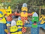 Gurugram’s effigy-makers, sitting in the sweltering sun, try to keep up with changing tastes and ambitions. (HT PHOTO) Gurugram’s effigy-makers, sitting in the sweltering sun, try to keep up with changing tastes and ambitions. (HT PHOTO)