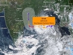 The expected landfall zone lies between Bapatla and Visakhapatnam, including the Andhra Pradesh and Yanam coastal stretch.