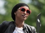 US Representative Ilhan Omar at a protest near the White House during on May 1, 2025.