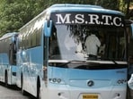 MSRTC Bus - Shivneri - The first fleet of MSRTC's new range of Mercedese Benz buses will ply to Pune from Dadar from Thursday at 10.00am - HT Photo by Kunal Patil 20.05.09 - MAY09 2K9 (Hindustan Times)