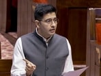Raghav Chadha has joined the list of BJP leaders who have condemned Mallikarjun Kharge's remarks for the prime minister(Sansad TV)