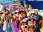 Spectators at Namo Ghat in Varanasi. (Rajesh Kumar/HT Photo)