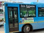 The 25 buses are part the 100 electric buses the GMCBL is set to receive under the PM e-bus sewa scheme. (HT PHOTO)