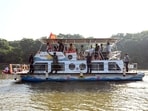 Gram it: The Yamuna Ferry was recently under inspection at Sonia Vihar Sports Club. This service is to be launched soon, ahead of Chhath Puja (November 13-16), in Delhi. According to government officials, the one-hour cruise will operate between Sonia Vihar and Jagatpur, covering a 5-km stretch of the river and offering passengers some panoramic views of the ghats as well as the natural landscape along the riverbanks. The tickets are likely to be priced at around <span class='webrupee'>₹</span>500 per person.