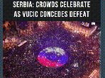 Huge Crowds Gathered In Belgrade After Student-Led Opposition Defeats Vucic In Election #shorts 
