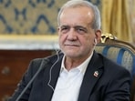 This handout picture provided by the Iranian presidency shows Iran's President Masoud Pezeshkian during his meeting with Saudi Arabia's Defence Minister, Pakistan's army chief, and Turkey's intelligence chief in Tehran on October 26,
