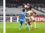 Manvir Singh scores the winner against Chennaiyin FC at home.