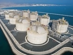 This undated handout photograph shows a view of an oil facility in Kuwait City. (AFP/File Image)