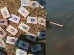 A video showing the recovered cards subsequently went viral on social media.(X/@INCMP)
