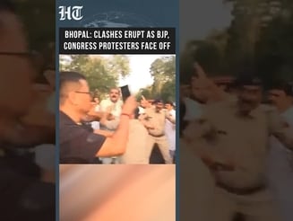 BJP, Congress Workers Confront Each Other In Bhopal Over Kharge's Modi Remarks