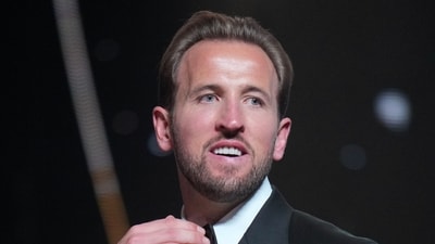 England's soccer player Harry Kane wins the player of the year trophy during the Ballon d'Or ceremony at the London Palladium Theatre in London, England, Monday, Oct. 26, 2026 (AP Photo/Kin Cheung) England's soccer player Harry Kane wins the player of the year trophy during the Ballon d'Or ceremony at the London Palladium Theatre in London, England, Monday, Oct. 26, 2026 (AP Photo/Kin Cheung)