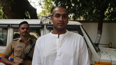 Pradeep Purnekar’s son, Ram Purnekar, held a press conference presenting what he claimed to be videos and photos directly linking Rajendra Shinde to the murder. (Praful Gangurde/HT Photo) Pradeep Purnekar’s son, Ram Purnekar, held a press conference presenting what he claimed to be videos and photos directly linking Rajendra Shinde to the murder. (Praful Gangurde/HT Photo)