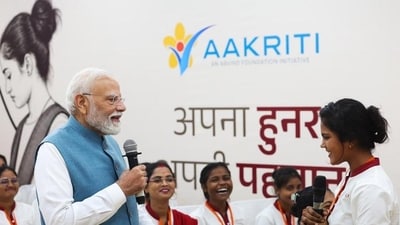 Prime Minister Narendra Modi during an interaction. (HT) Prime Minister Narendra Modi during an interaction. (HT)