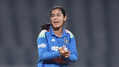 Vaishnavi Sharma for India. (BCCI Women) Vaishnavi Sharma for India. (BCCI Women)