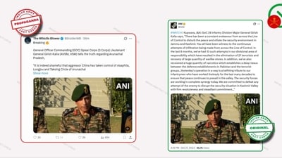 The Indian Army’s fact-checking unit took to X to clarify that the video contained fabricated statements. (X/@MythbusterXX)