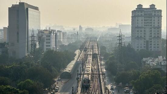 According to a survey conducted by RITES, nearly one hectare of land is required for the station, which will be connected to the Sector 10 metro depot through a foot overbridge. (HT Archive)