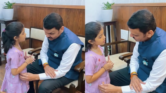 CM Devendra Fadnavis praises Varda Timande. (Instagram/@devendra_fadnavis)