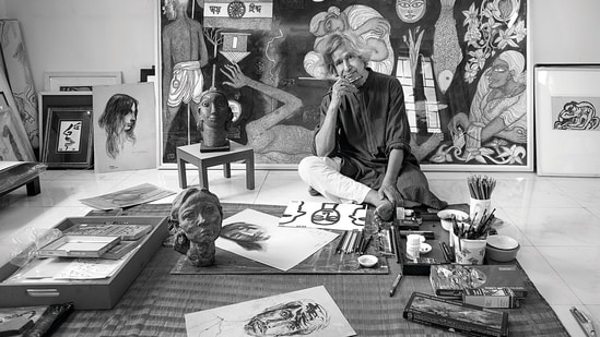 Photograph by Rohit Chawla published in Portrait of An Artist (Text by Kishore Singh, photographs by Rohit Chawla)
