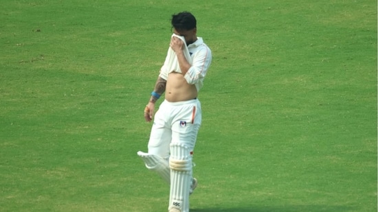 Rinku Singh was dismissed for just two runs against Pondicherry.