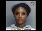 Destiny Blake allegedly used airline travel benefits to visit a 75-year-old Florida woman after impersonating a sweepstakes representative 