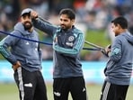 Bhuvneshwar Kumar during training. Bhuvneshwar Kumar during training.