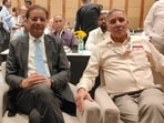 BFI president Ajay Singh (left) with secretary general Pramod Kumar.