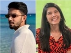Anirudh Ravichander and Kavya Maran’s wedding reception invitation was designed by Ranjani Iyengar of Pink Whistle Man. (Instagram/ anirudhofficial, theglow.clinic and Pink Whistle Man)