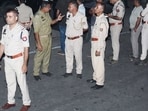 Police personnel at the site after five people were allegedly shot dead.(File Photo/PTI)