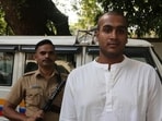 Pradeep Purnekar’s son, Ram Purnekar, held a press conference presenting what he claimed to be videos and photos directly linking Rajendra Shinde to the murder. (Praful Gangurde/HT Photo)