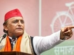 Samajwadi Party national president Akhilesh Yadav at a press conference in Lucknow on Wednesday. (ANI PHOTO)