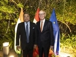 Chief guest Sibi George, Secretary (West) at the Ministry of External Affairs, Government of India with Ambassador Dr Robert Zischg