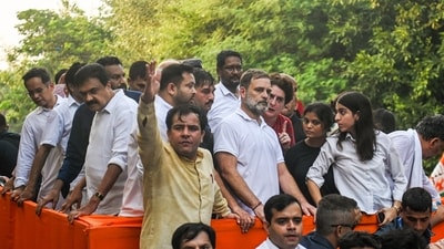 Lok Sabha LoP Rahul Gandhi with RJD leader Tejashwi Yadav, Congress MP Priyanka Gandhi Vadra and others during INDIA bloc's protest march towards the Supreme Court against Chief Election Commissioner Gyanesh Kumar, in New Delhi. (File Photo/ANI) Lok Sabha LoP Rahul Gandhi with RJD leader Tejashwi Yadav, Congress MP Priyanka Gandhi Vadra and others during INDIA bloc's protest march towards the Supreme Court against Chief Election Commissioner Gyanesh Kumar, in New Delhi. (File Photo/ANI)