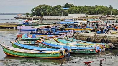 Fishing boats anchored at a fishing harbour following a cyclone alert in Tamil Nadu (PTI) Fishing boats anchored at a fishing harbour following a cyclone alert in Tamil Nadu (PTI)