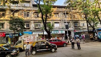 Mumbai, India. Oct 27, 2026 - View of the Sanaswadi building on Dr Babasaheb Ambedkar Road in the Chinchpokli area of central Mumbai, India. Oct 27, 2026. (Photo by Raju Shinde/HT Photo) (Raju Shinde)
