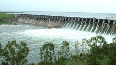Ujani reservoir’s total storage capacity is around 117 TMC, approximately 54 TMC out of which is live storage. (HT)