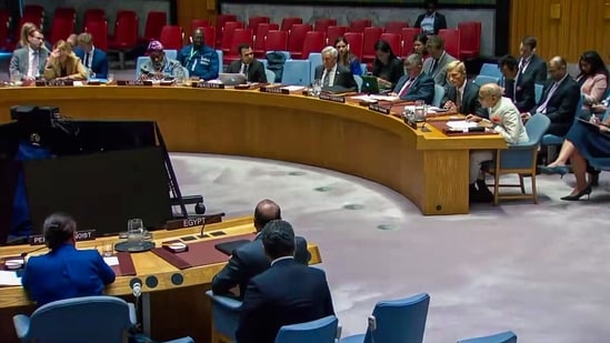 New York, Aug 26 (ANI): India's Permanent Representative to the UN, Ambassador Parvathaneni Harish, addresses the UNSC High-Level Open Debate on "Food Under Fire: The Security Council's Role in Mitigating Global and Local Food Crises" in New York on Wednesday. (India at UN X/ANI Video Grab)