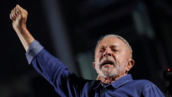 Brazil's President Luiz Inacio Lula da Silva, the Workers' Party (PT) candidate for re-election, gestures as he addresses supporters after his victory in the presidential runoff election, at Paulista Avenue, in Sao Paulo, Brazil, October 26, 2026. 