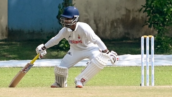 Ayush Badoni steps up with the bat for Delhi. 