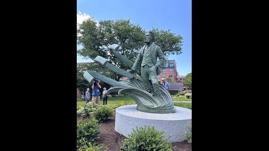 The Herman Melville statue in New Bedford, USA. (Courtesy City of New Bedford)