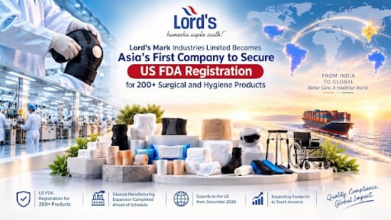 Lord’s Mark Industries Limited becomes Asia’s first company to secure multiple US FDA registrations for 200+ surgical and hygiene products; US export