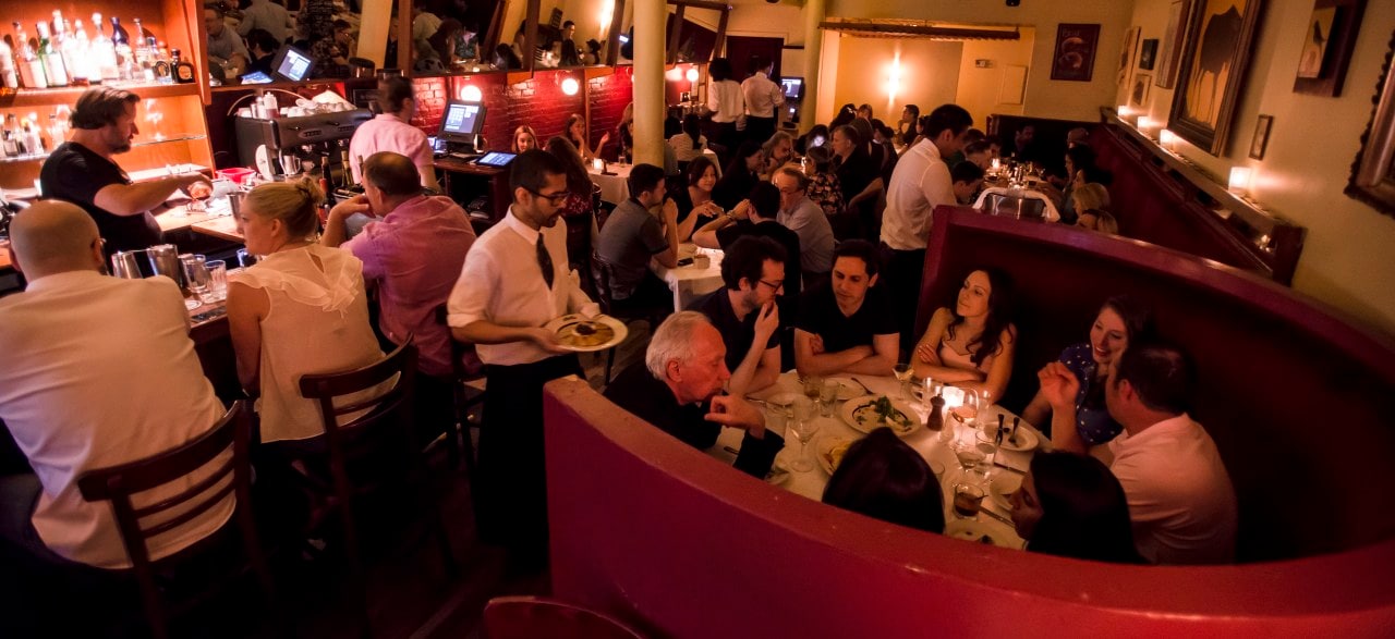 ‘The mood changes completely’ late at night, says Blue Ribbon’s manager. ‘The mood changes completely’ late at night, says Blue Ribbon’s manager.